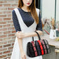 Bear Pendant PU Material Tote Bag With Detachable Shoulder Strap