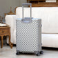 20" Silver Aluminium Framed 3D Diamond Hard Shell Without Zipper Carry On TSA Luggage