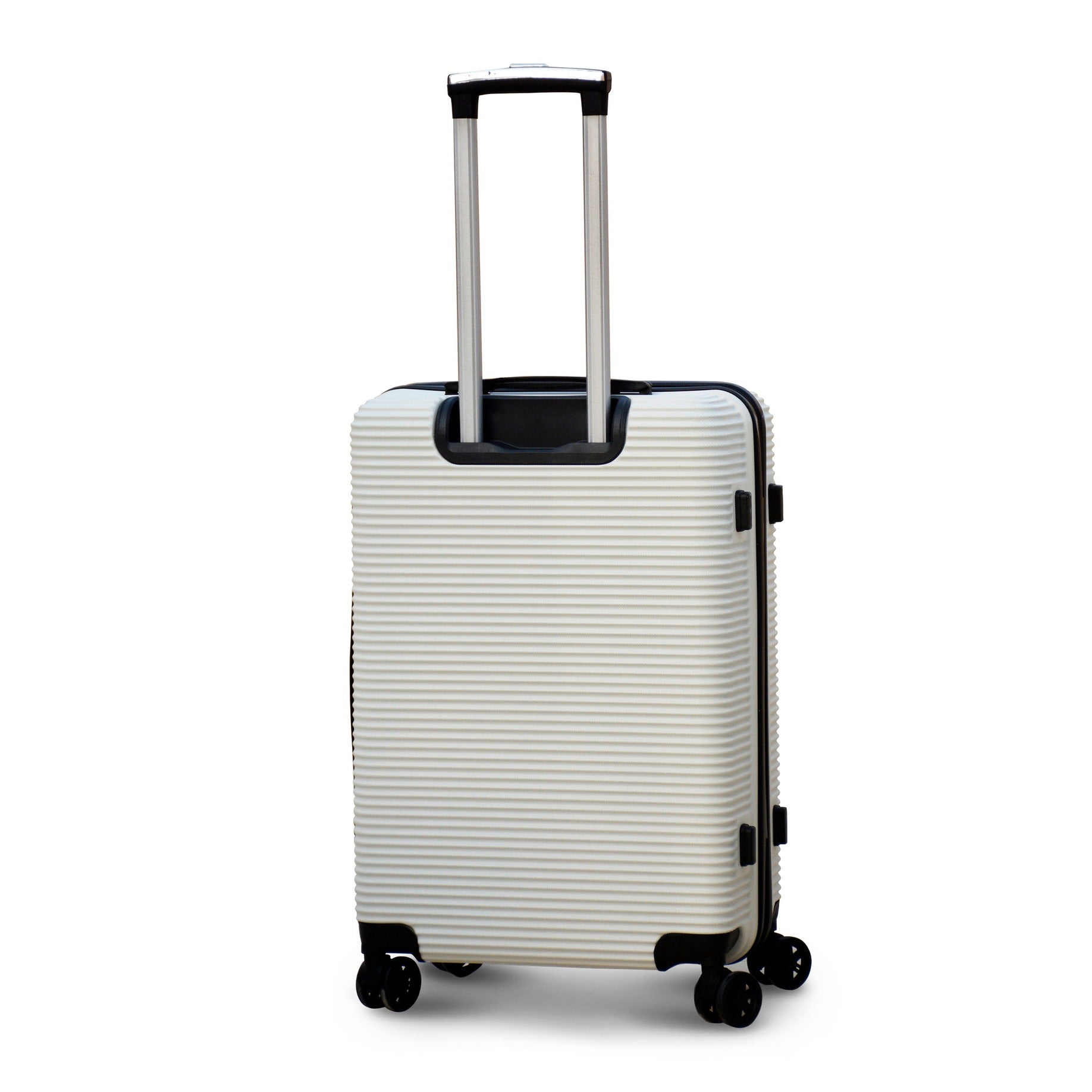 24" White Colour JIAN ABS Line Luggage Lightweight Hard Case Trolley Bag With Spinner Wheel
