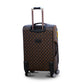 24" Brown Colour LVR PU Leather Luggage Lightweight Soft Material Trolley Bag Zaappy.com
