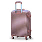 4 Piece Set 7" 20" 24" 28 Inches Rose Gold Colour Square Cut ABS Luggage Lightweight Hard Case Trolley Bag Zaappy.com