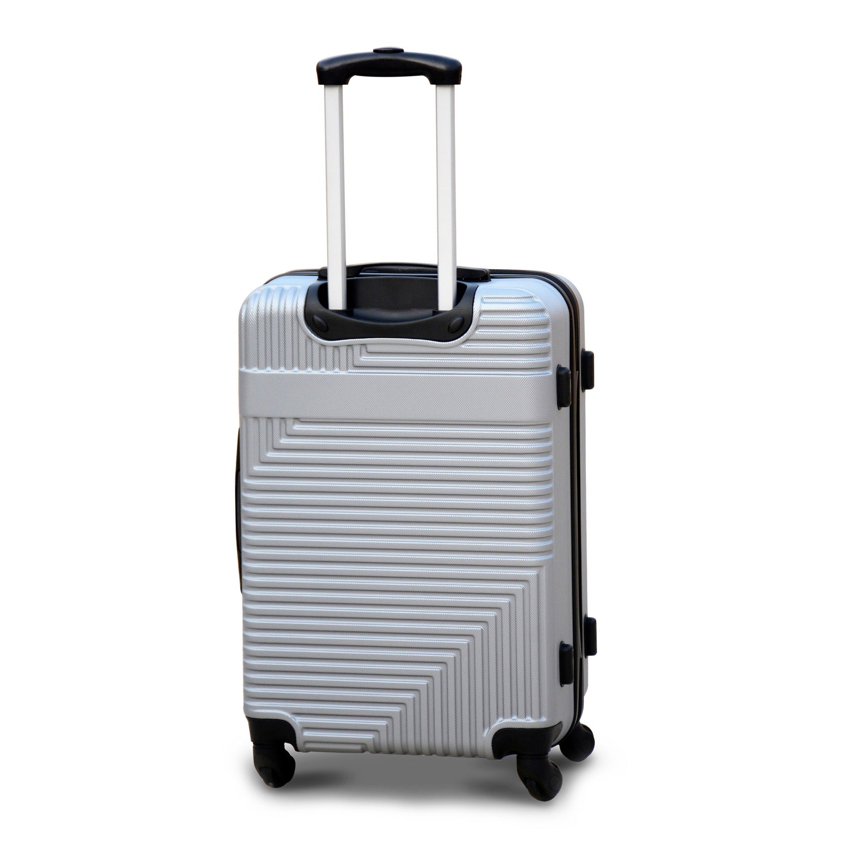 24" Silver Colour Travel Way Cut ABS Luggage Lightweight Hard Case Trolley Bag Zaappy.com