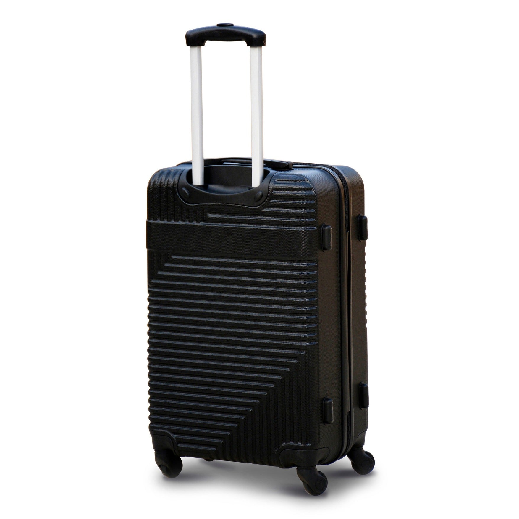 24" Black Travel Way ABS Lightweight Luggage Bag With Spinner Wheel