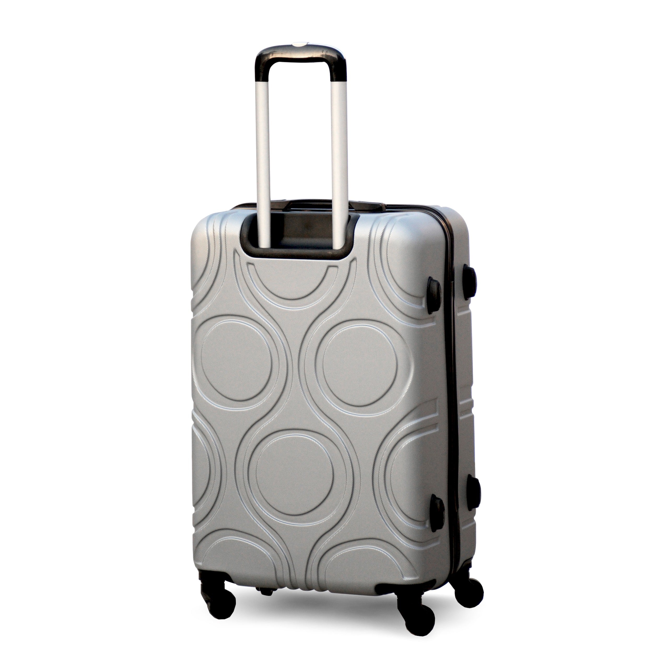 Lightweight ABS Luggage | Hard Case Trolley Bag | 3 Pcs Set 20” 24” 28 Inches | 2 Years Warranty | Yinton 2208 Silver