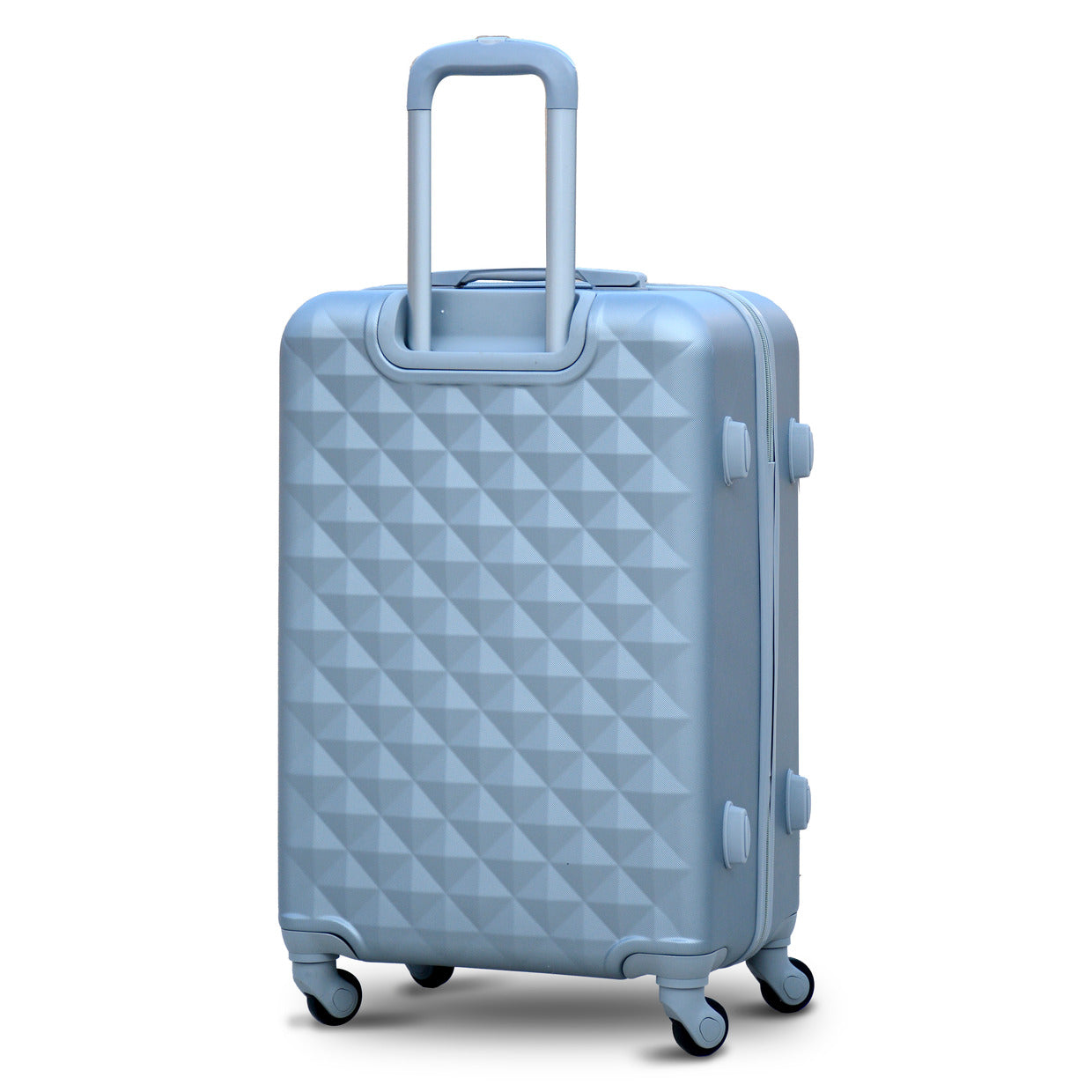 24" Grey ColourDiamond Cut ABS Luggage Lightweight Hard Case Trolley Bag Zaappy.com