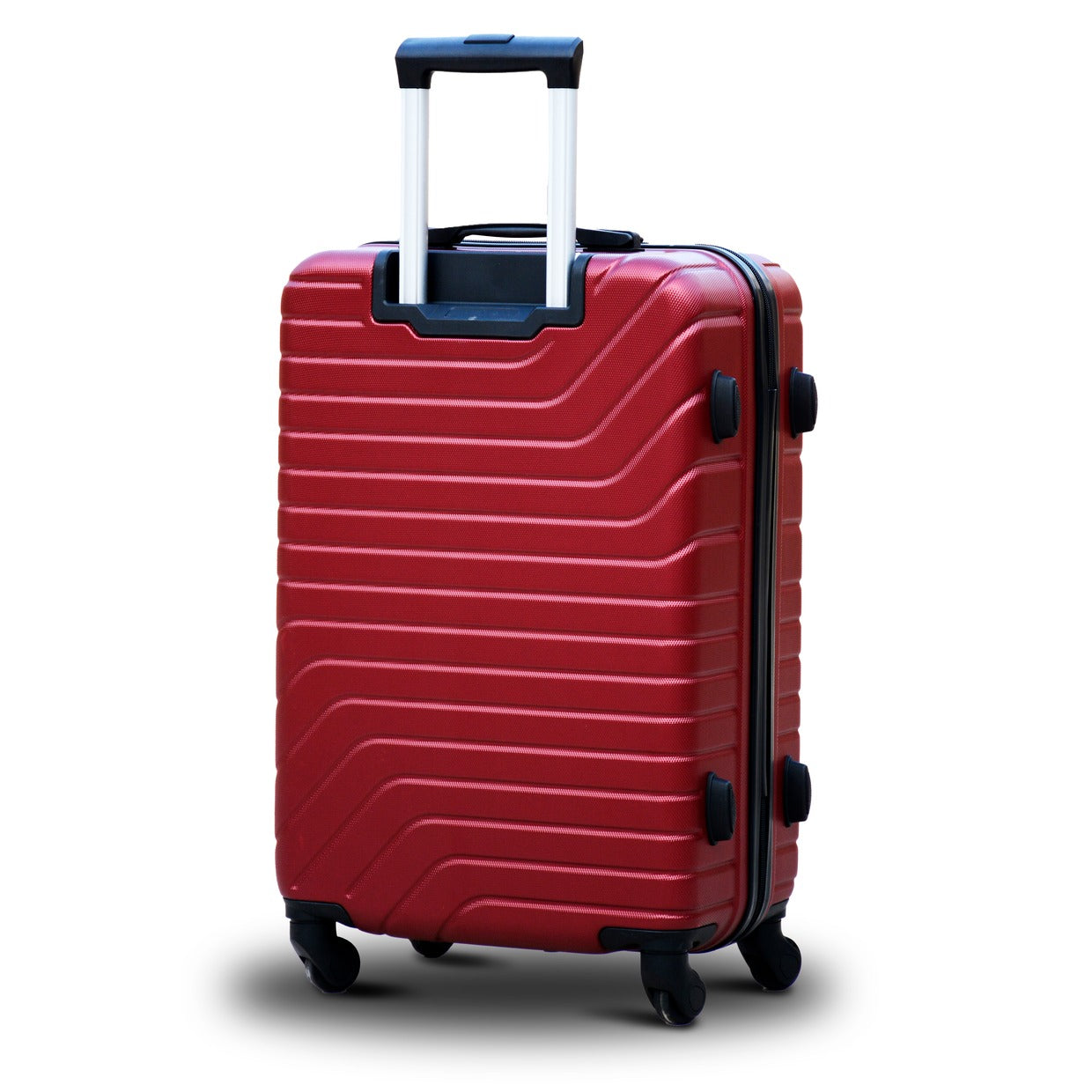24" Red Colour SJ ABS Luggage Lightweight Hard Case Trolley Bag  Zaappy.com