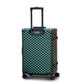 24" Green Colour Aluminium Framed 3D Diamond ABS Hard Shell Without Zipper Luggage Zaappy.com