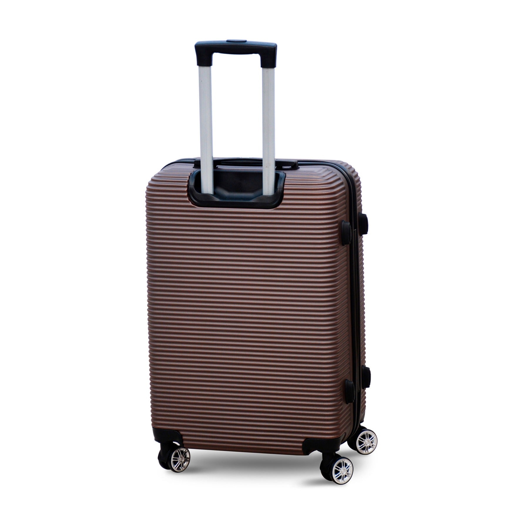 3 Piece Set 20" 24" 28 Inches Coffee Colour JIAN ABS Line Luggage Lightweight Hard Case Trolley Bag With Spinner Wheel