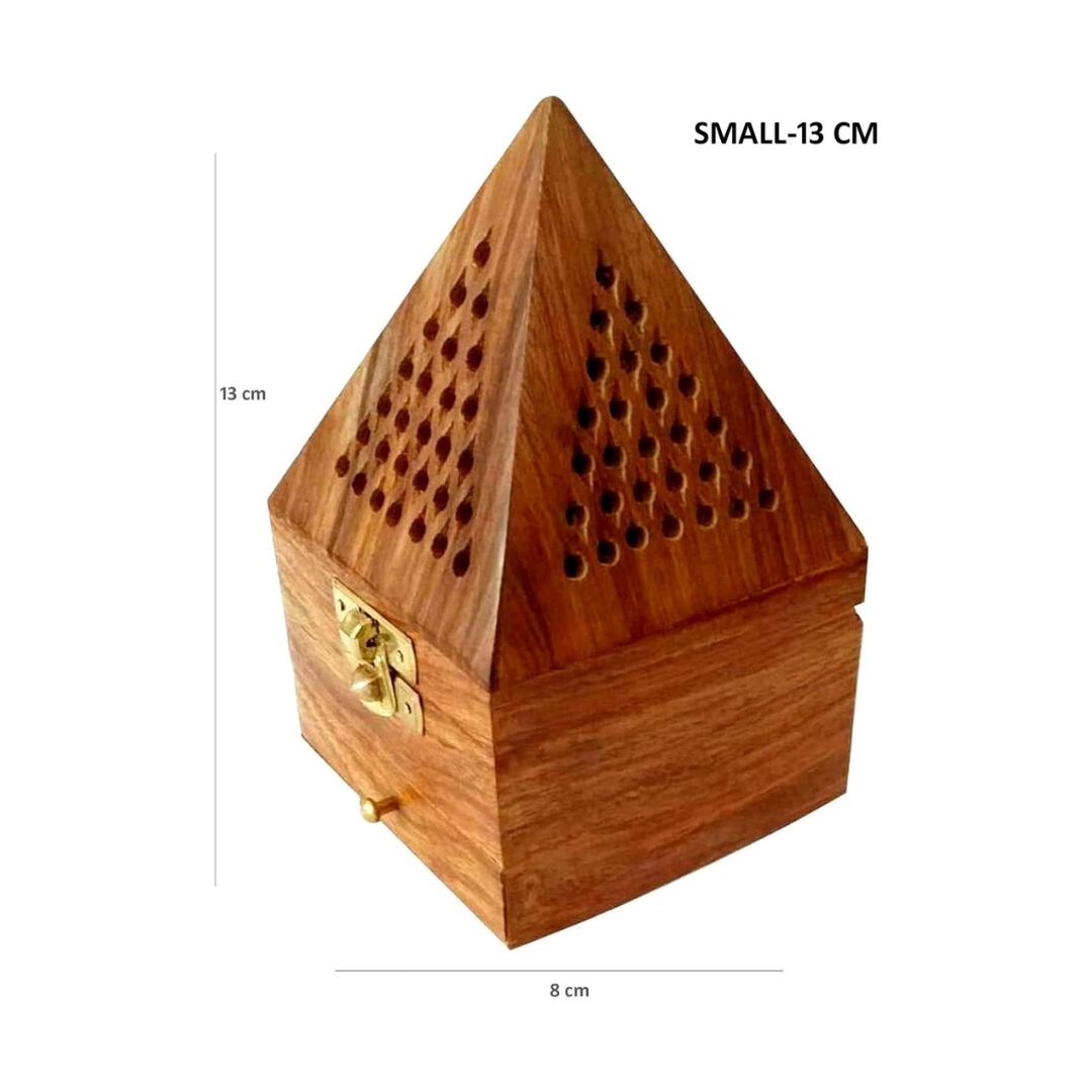 Wooden Bakhoor Pyramid Shape For Home Fragrance Medium Size