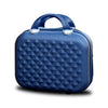 Diamond Cut ABS Beauty Case Blue Colour Lightweight Cosmetics Bag