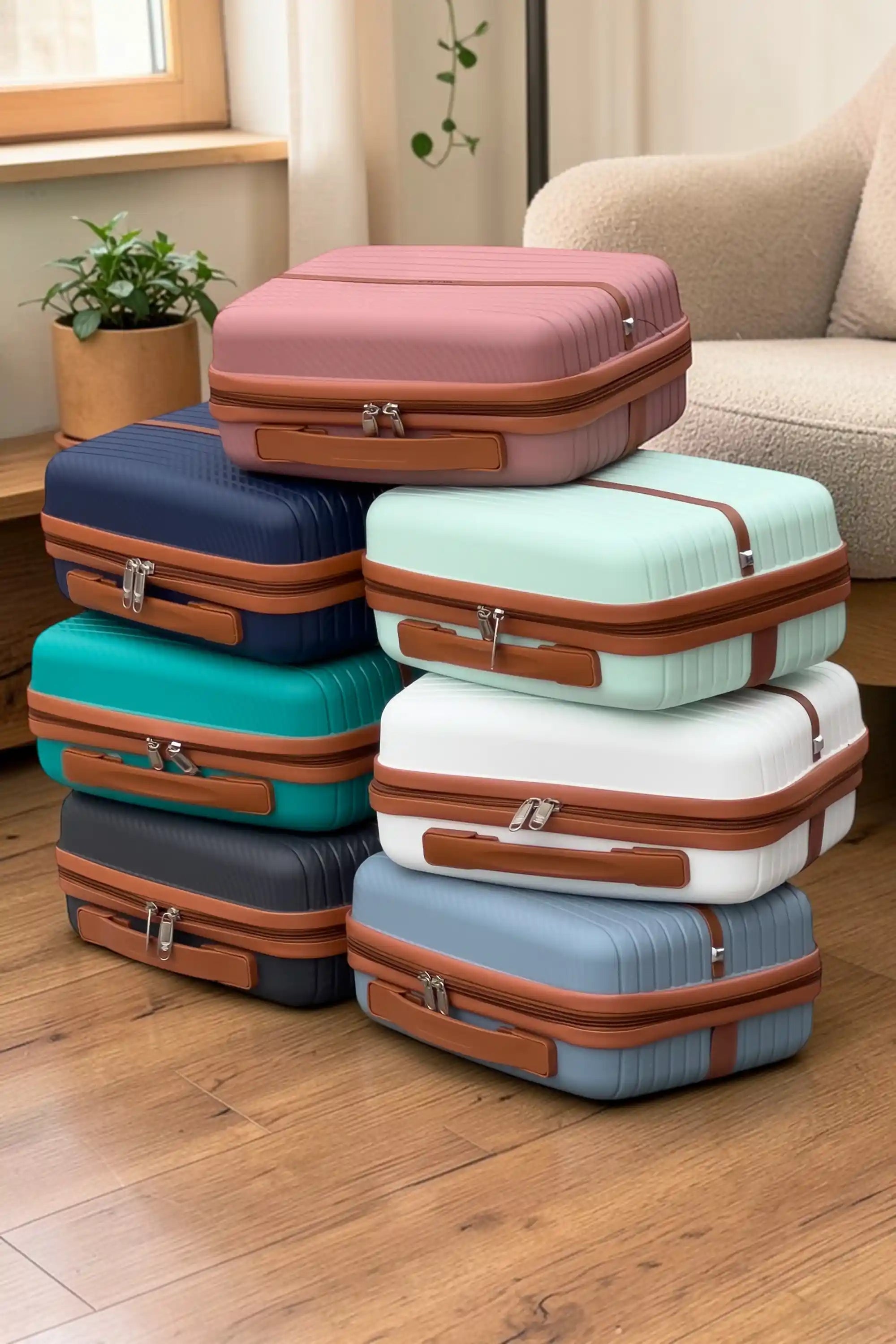 Textured PP Beauty Case Lightweight Stylish Cosmetic Organizer Box
