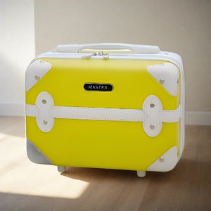 Corner Guard Lightweight ABS Beauty Case | Yellow Colour Cosmetics Bag