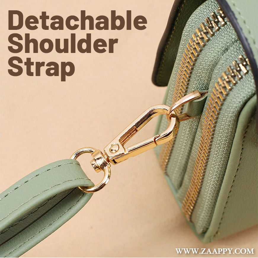 Forever Young Double Zipper Belt Buckle Sling Bag For Women | Shoulder Bag