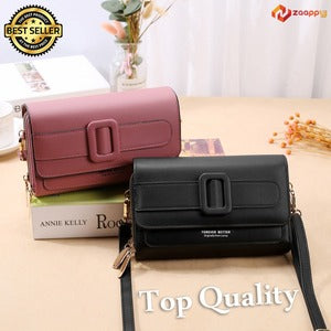 Forever Young Double Zipper Belt Buckle Sling Bag For Women | Shoulder Bag