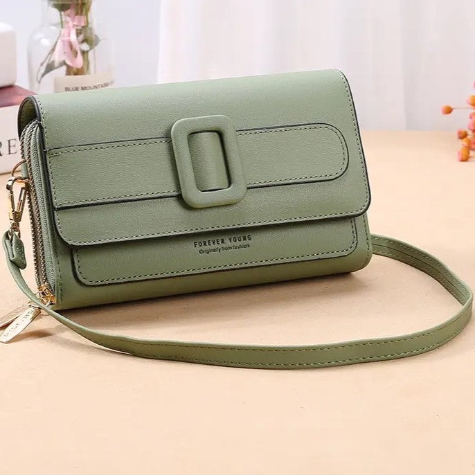 Forever Young Double Zipper Belt Buckle Sling Bag For Women | Shoulder Bag Zaappy