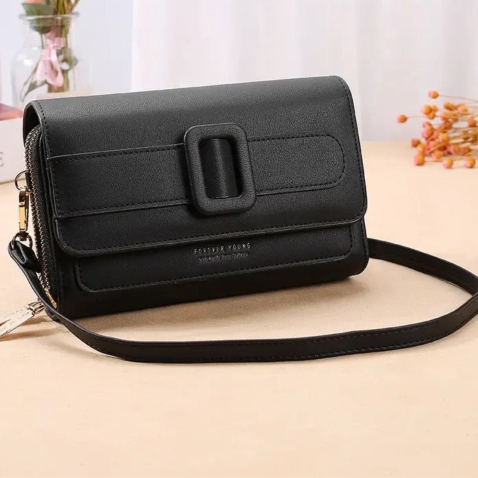 Forever Young Double Zipper Belt Buckle Sling Bag For Women | Shoulder Bag Zaappy