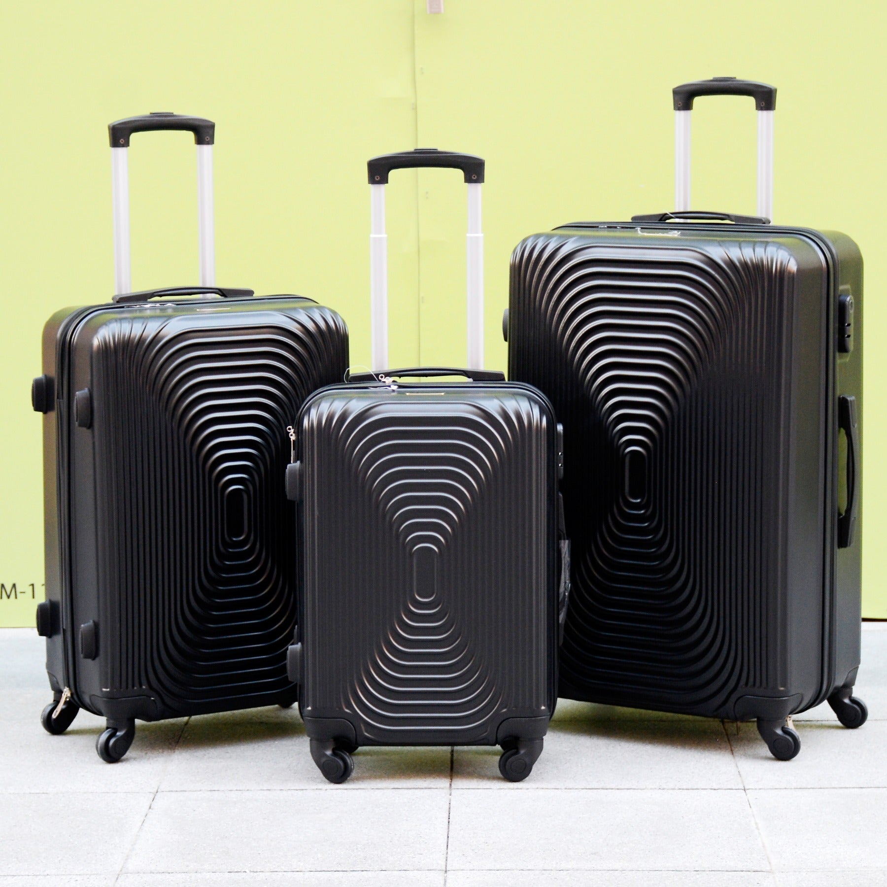 20" Black Colour Fashion ABS Hard Case Carry On Trolley Luggage Bag
