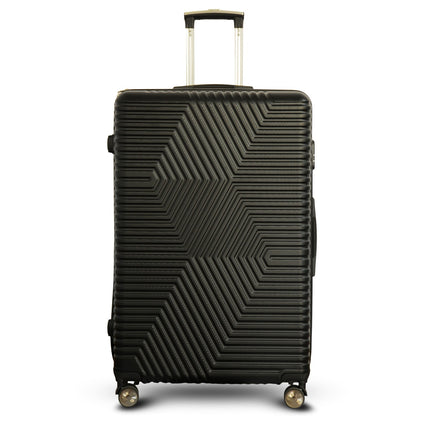 32 Inch Extra Large Luggage Zig Zag ABS Lightweight Suitcase Bag with Double Spinner Wheels
