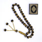 Small and Shiny Black With Gold Tasbeeh Prayer Beads Zaappy