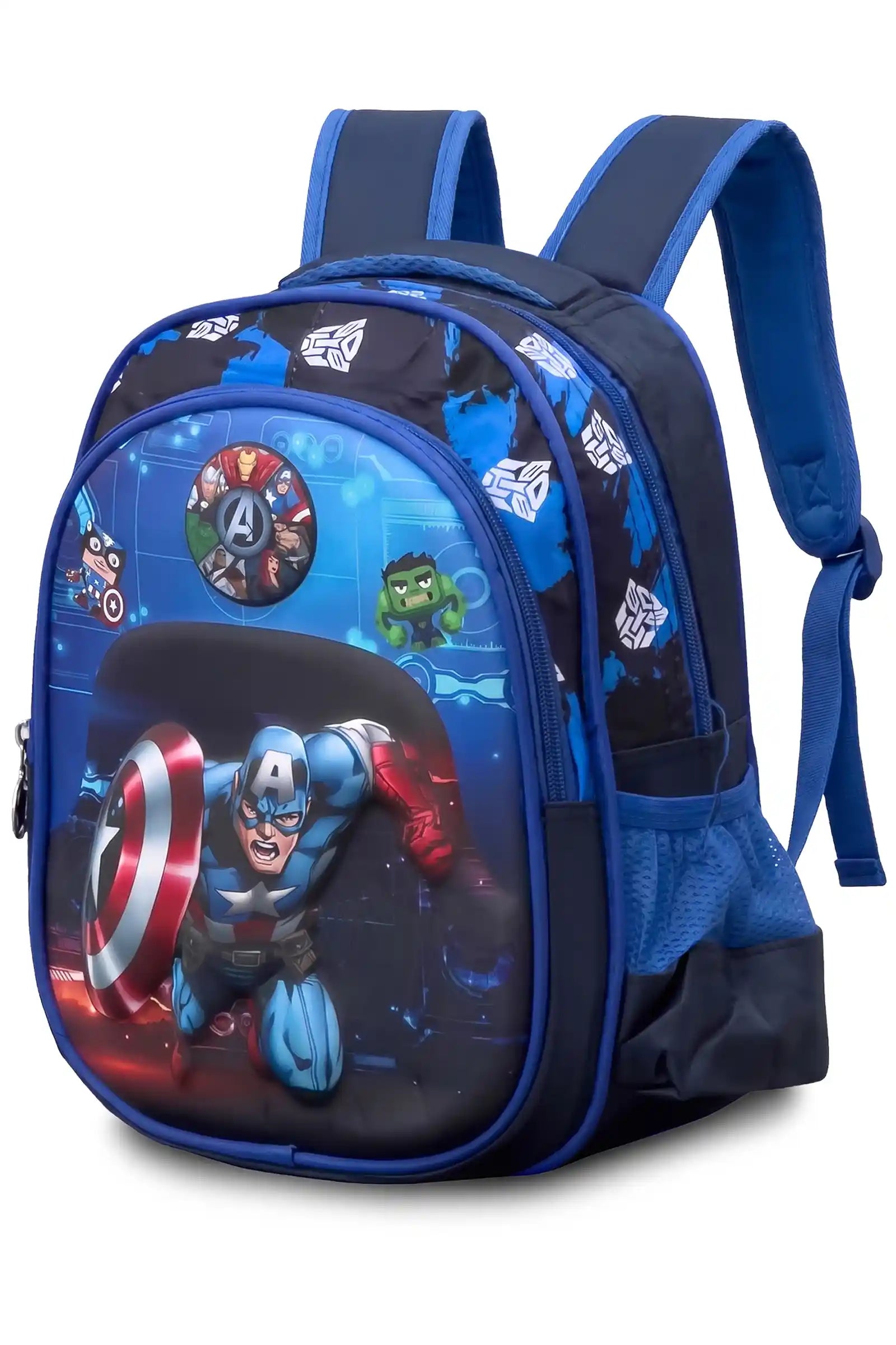 12 Inch Cute Cartoon Character Printed Lightweight School Bag, 4-7 Years With Adjustable Strap Buckle