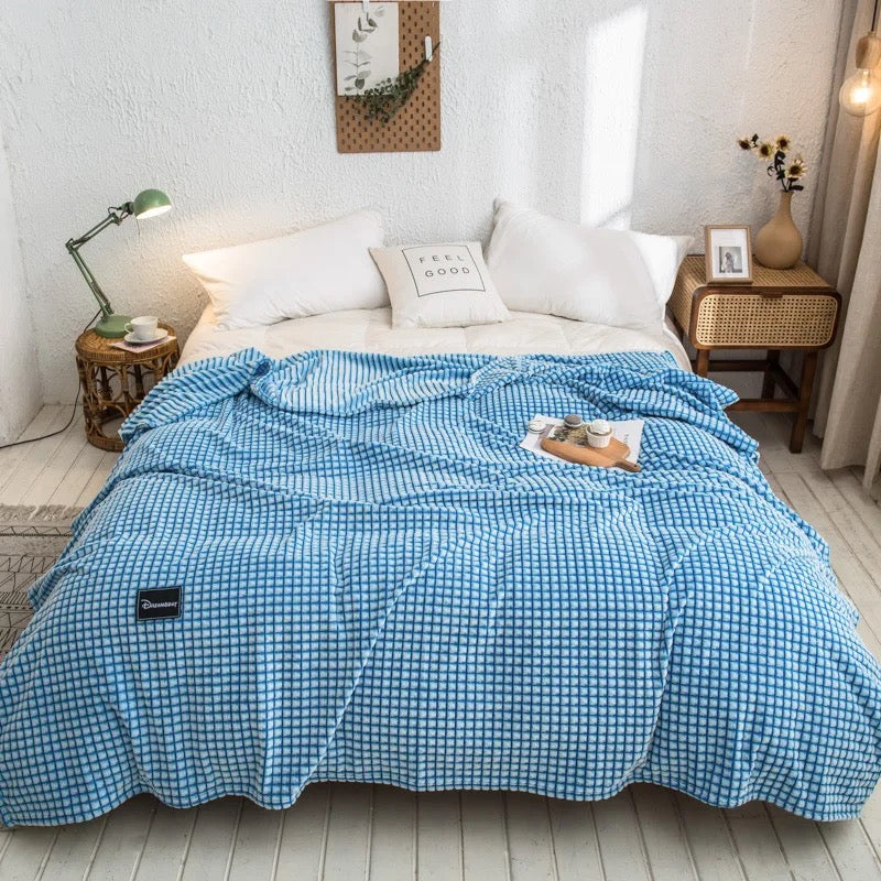 Microfiber Throw Fleece Bed Blanket | Fleece Blanket - Double Size 220*240 Cm