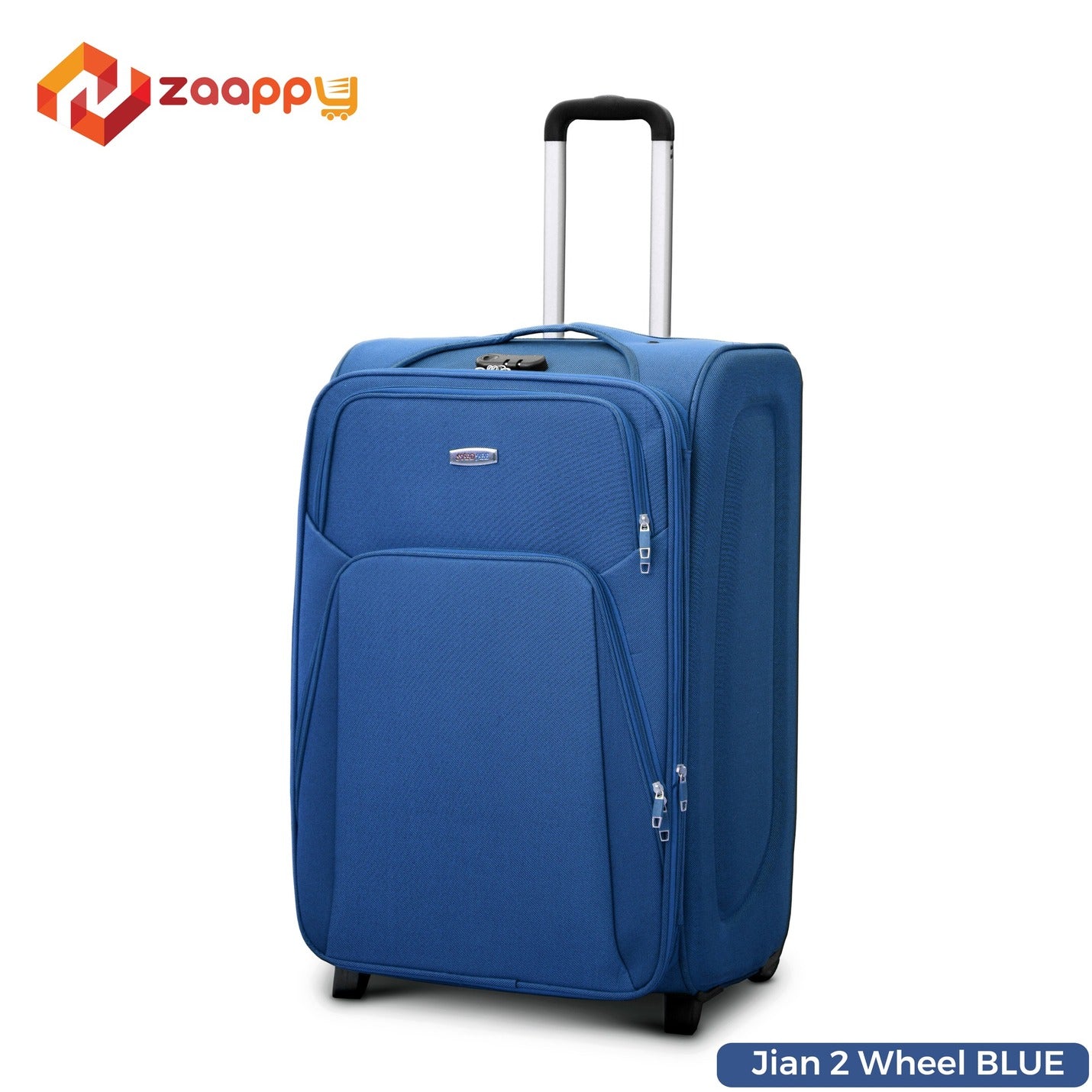 32" Blue Colour SJ JIAN 2 Wheel Luggage Lightweight Soft Material Trolley Bag Zaappy.com