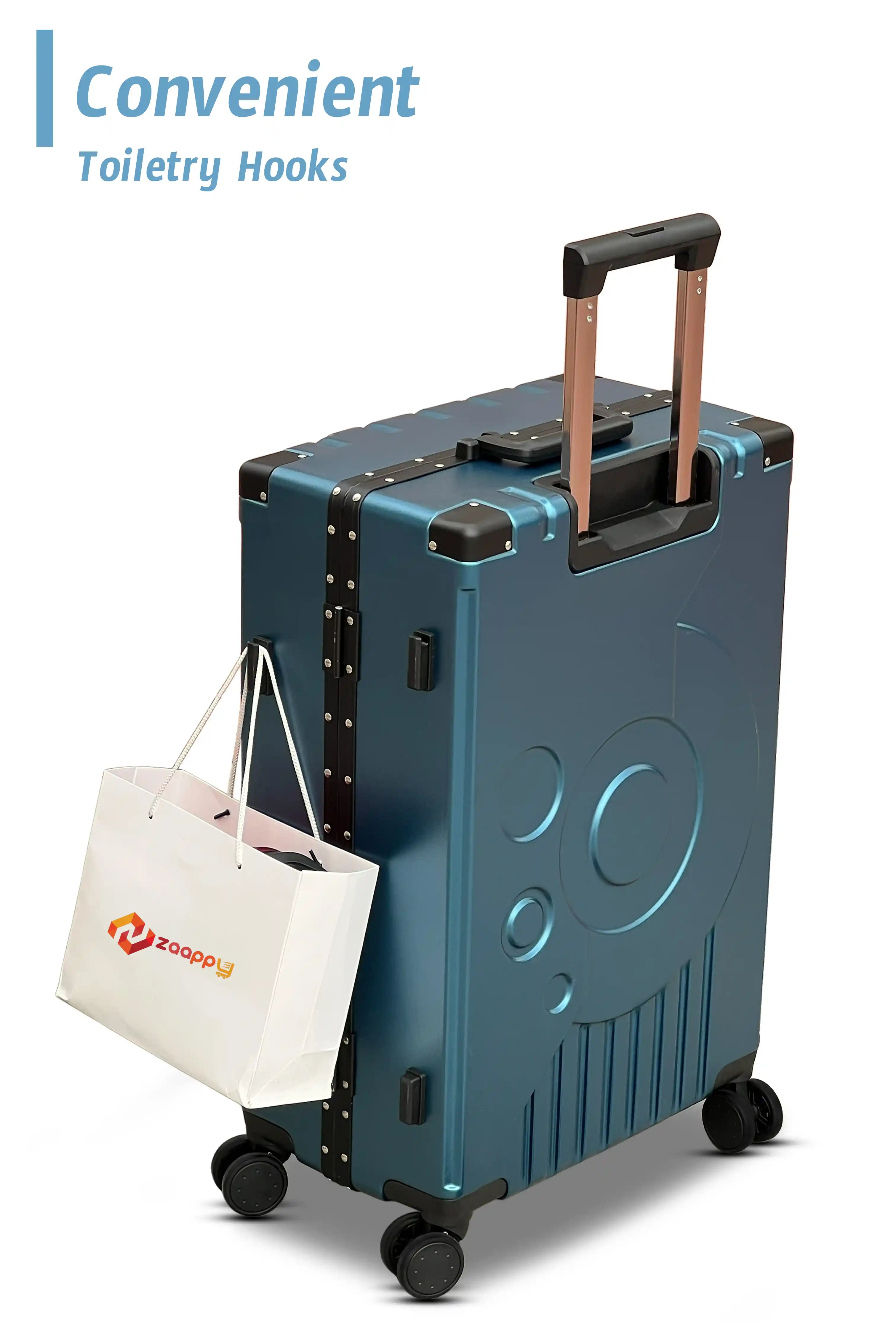 Bold Aluminium Frame 2 Pcs Set Cabin Size 20 Inch [7-10 Kg] and Checked In 24 Inch [20-25 Kg] Luggage With TSA Lock and Travel Hook
