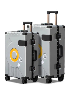 Bold Aluminium Frame 2 Pcs Set Cabin Size 20 Inch [7-10 Kg] and Checked In 24 Inch [20-25 Kg] Luggage With TSA Lock and Travel Hook