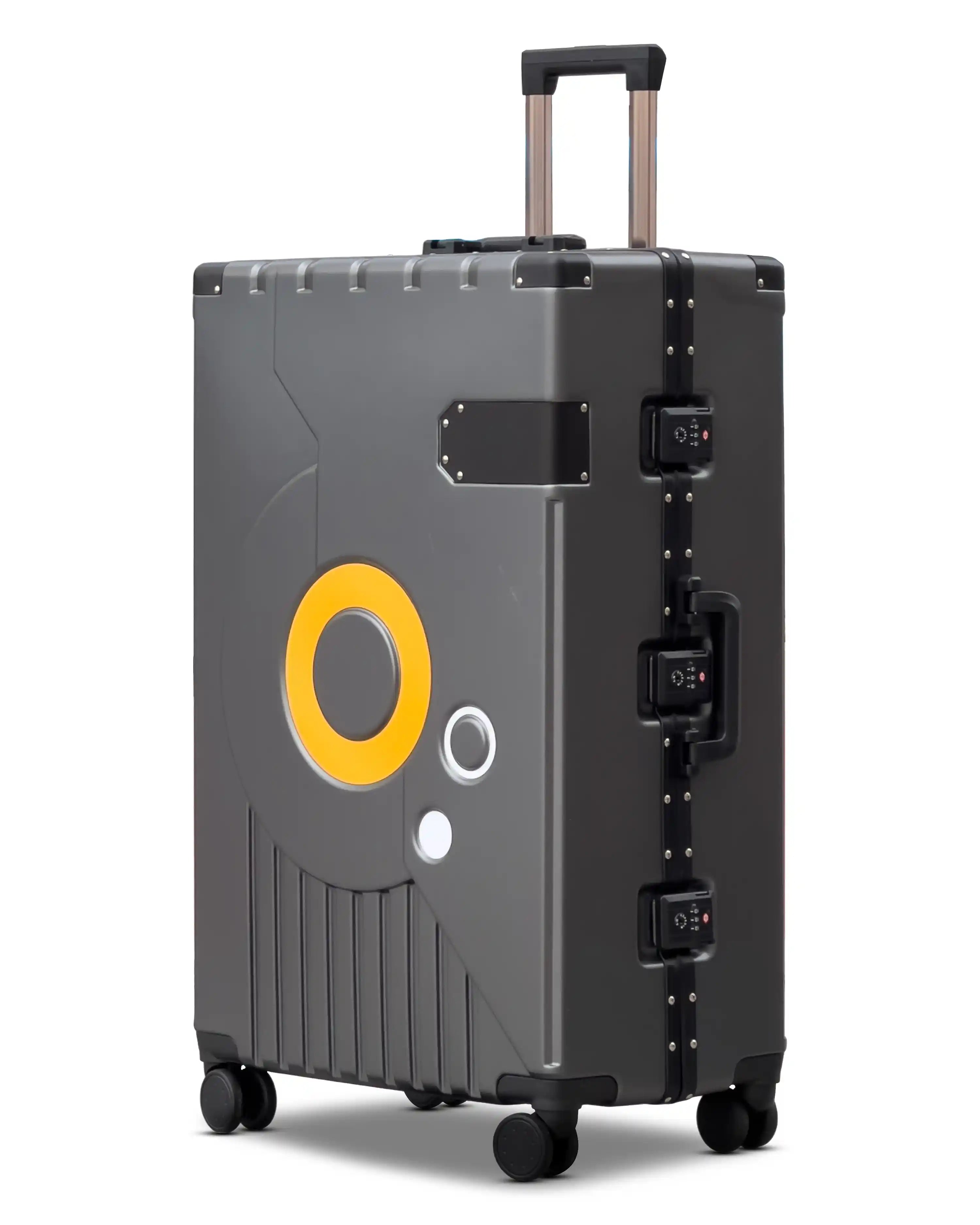 20 Inch Bold Aluminium Hard Shell PC Lightweight Small Size Carry On Luggage with Smooth Silent Spinner Wheels