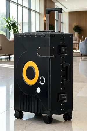24 Inch Bold Aluminium Hard Shell PC Lightweight Medium Size Check In Luggage with Smooth Silent Spinner Wheels