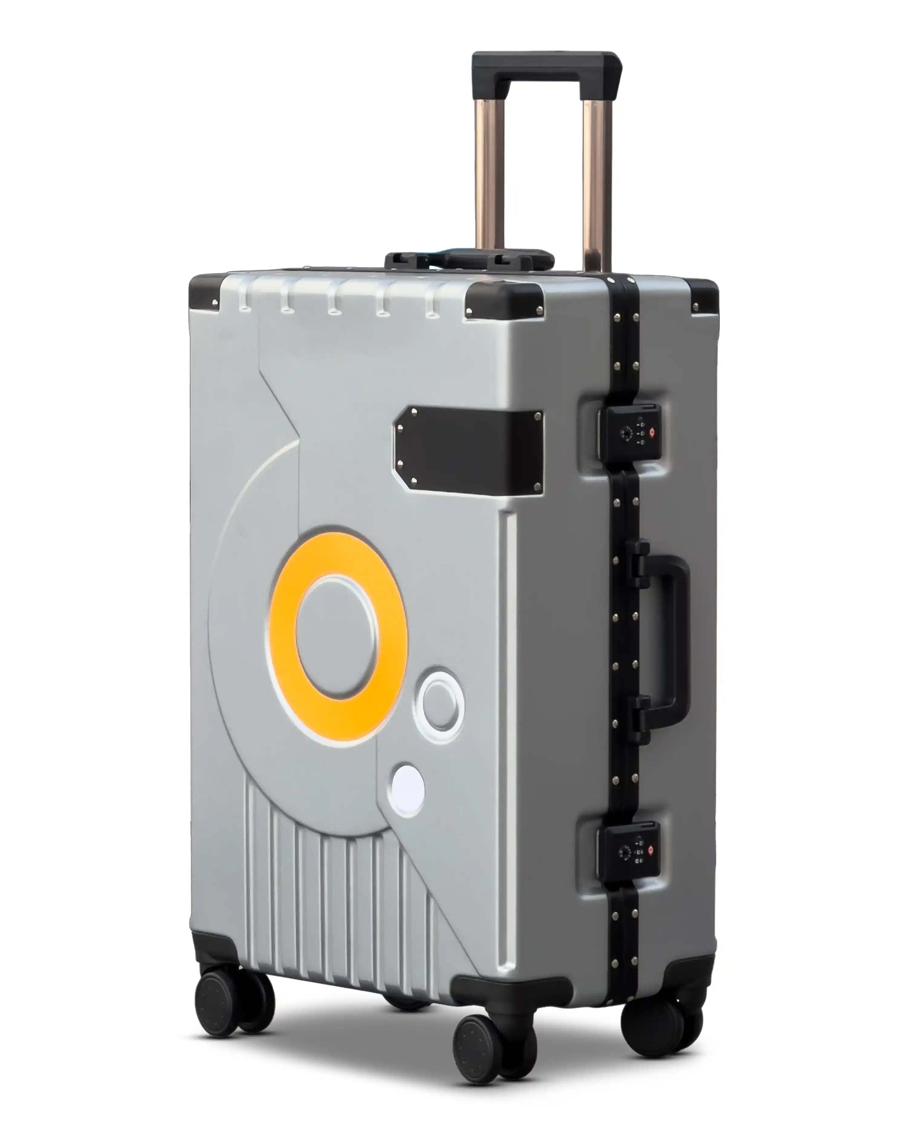 20 Inch Bold Aluminium Hard Shell PC Lightweight Small Size Carry On Luggage with Smooth Silent Spinner Wheels