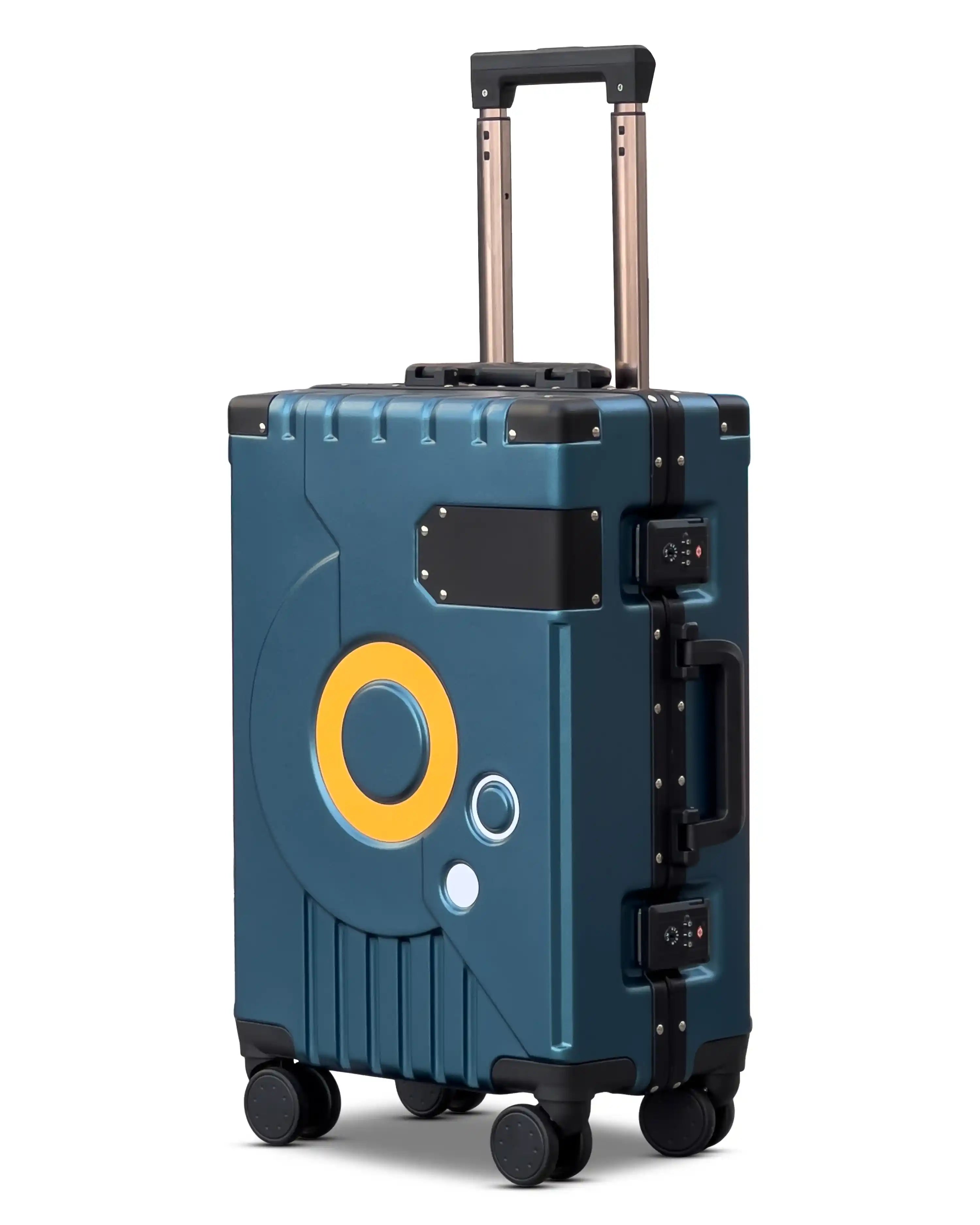 20 Inch Bold Aluminium Hard Shell PC Lightweight Small Size Carry On Luggage with Smooth Silent Spinner Wheels
