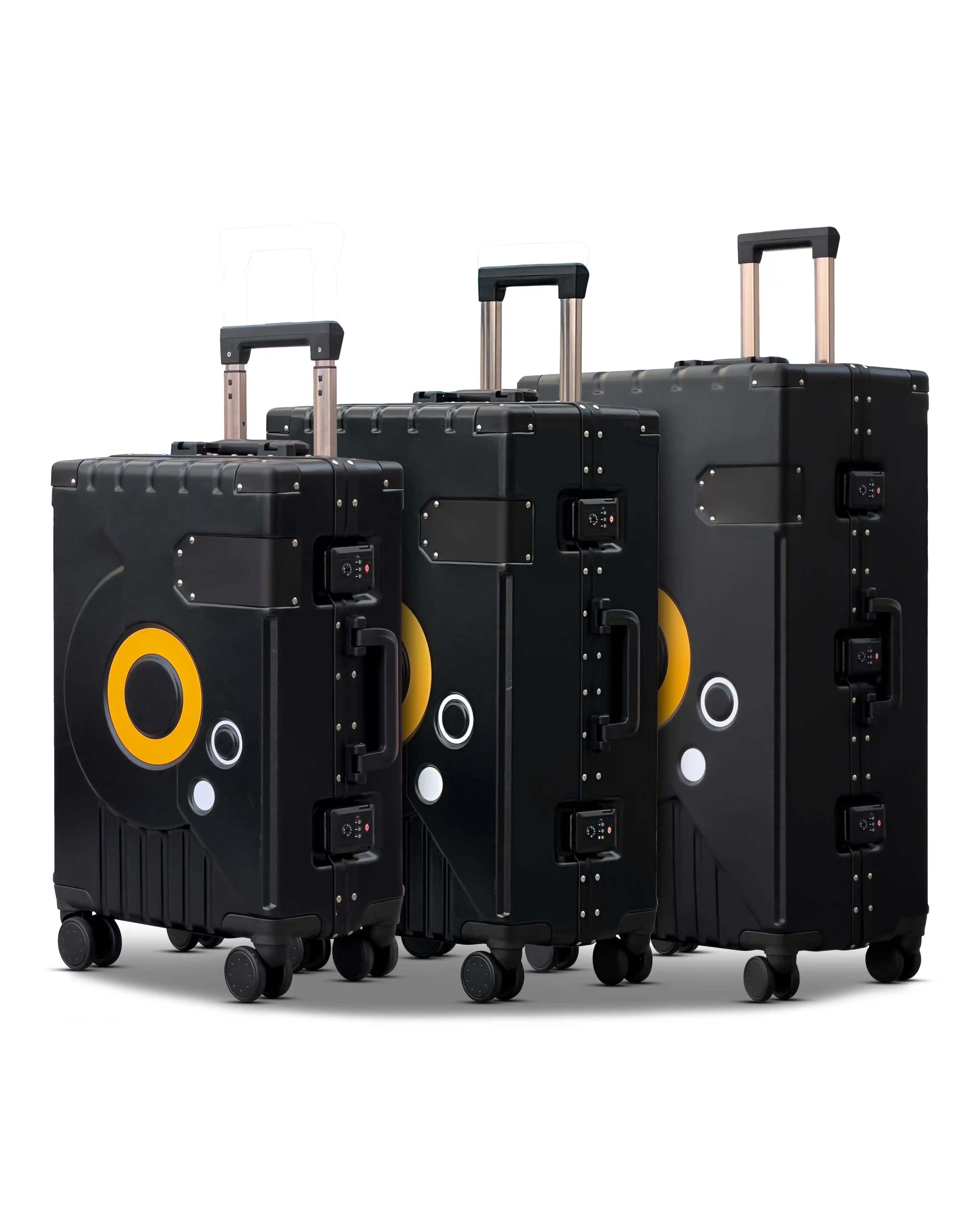 Bold Aluminium Hard Shell PC Lightweight 3 PCS Set (20/24/28 Inch) Luggage with Smooth Silent Spinner Wheels