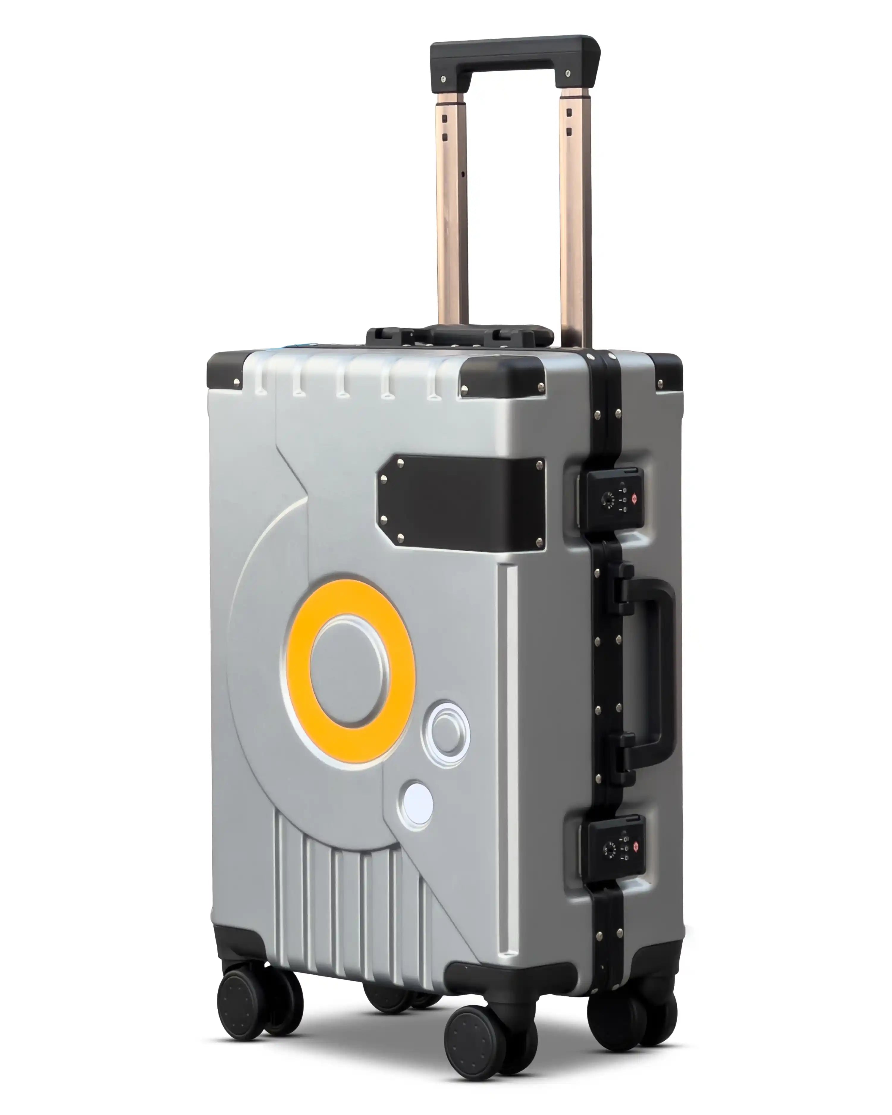 20 Inch Bold Aluminium Hard Shell PC Lightweight Small Size Carry On Luggage with Smooth Silent Spinner Wheels