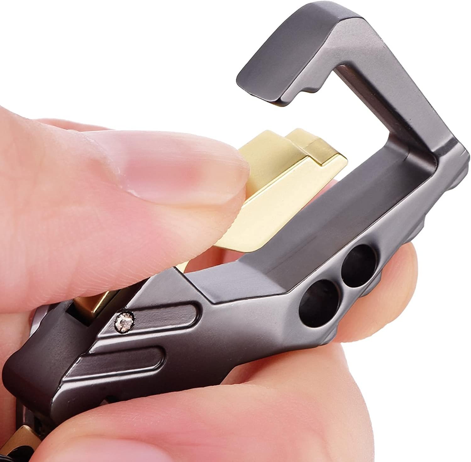 Multifunctional Bottle Opener Keychain With Double Key Ring Hook