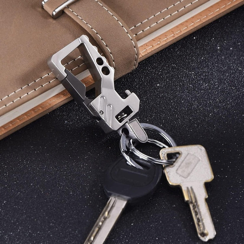 Multifunctional Bottle Opener Keychain With Double Key Ring Hook Zaappy