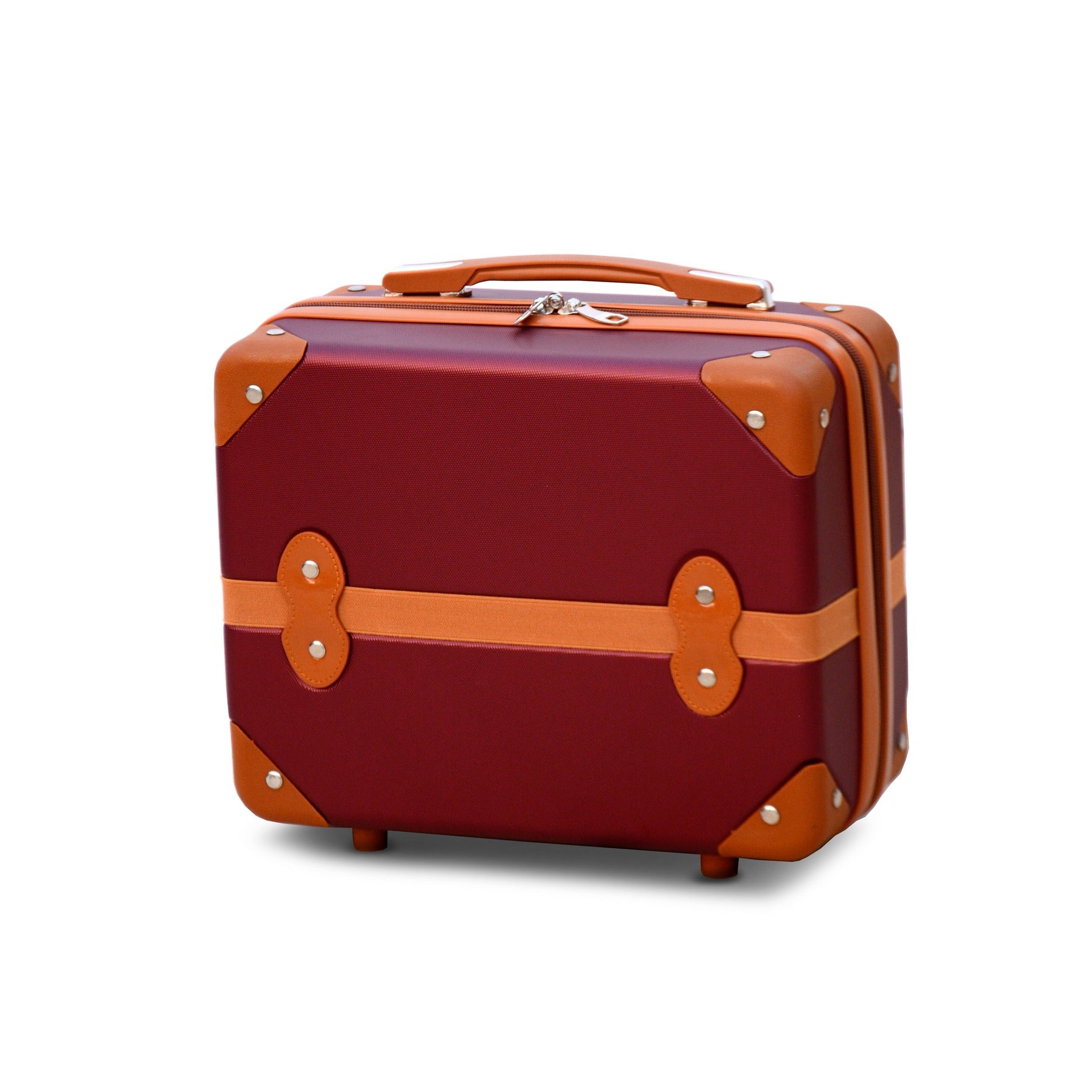 4 Piece Set 7” 20” 24” 28 inches Burgundy Corner Guard ABS Lightweight Spinner Wheel Luggage Bag