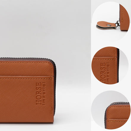 Small PU Leather Credit Card Holder Wallet | Multi Card Case Zipper Coin Purse