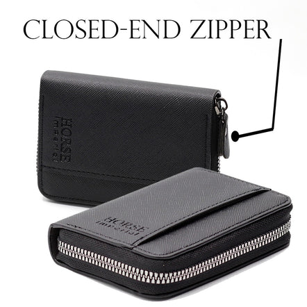 Small PU Leather Credit Card Holder Wallet | Multi Card Case Zipper Coin Purse