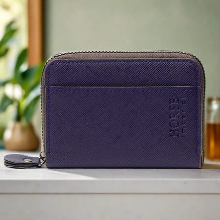 Small PU Leather Credit Card Holder Wallet | Multi Card Case Zipper Coin Purse