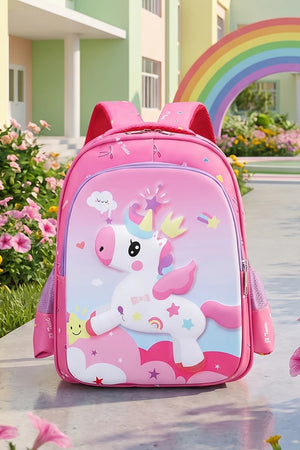 Cartoon Printed Kids School Bag | Large Capacity Waterproof Kids Backpack