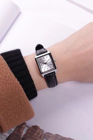 Casio Women Analogue Quartz Stainless Steel Black Leather Watch | LTP-V007L-7E1 - A03