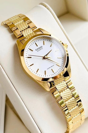 Casio Women's Golden Analog Stainless Steel Strap Watch LTP-1274G-7ADF - Z01