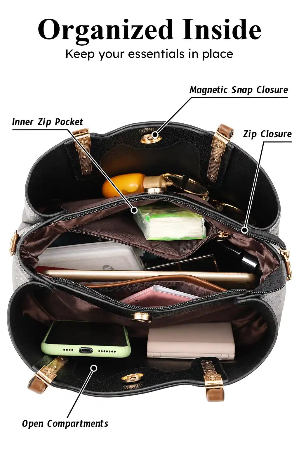 Luxury Designer Top Handle Handbag For Women | Casual Crossbody Tote Shoulder Bag