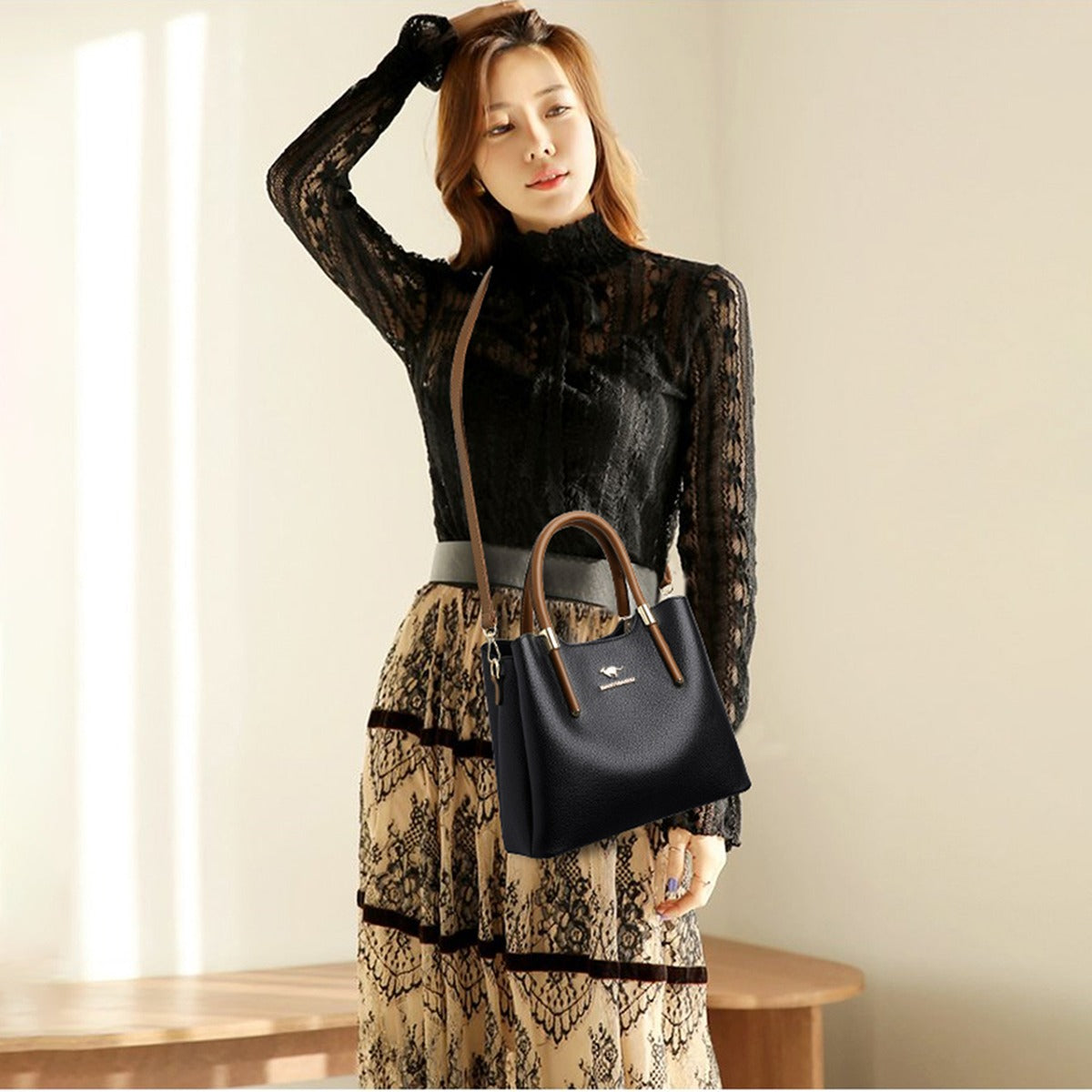 Luxury Designer Top Handle Handbag For Women | Casual Crossbody Tote Shoulder Bag