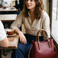 Cute Casual PU Leather Shoulder Bag With Detachable Shoulder Strap