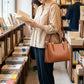 Cute Casual PU Leather Shoulder Bag With Detachable Shoulder Strap