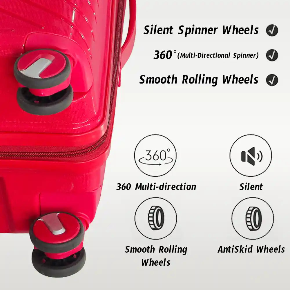 Medium Size 24 Inch Luggage Bag Unbreakable Ceramic PP | Backpack Combo