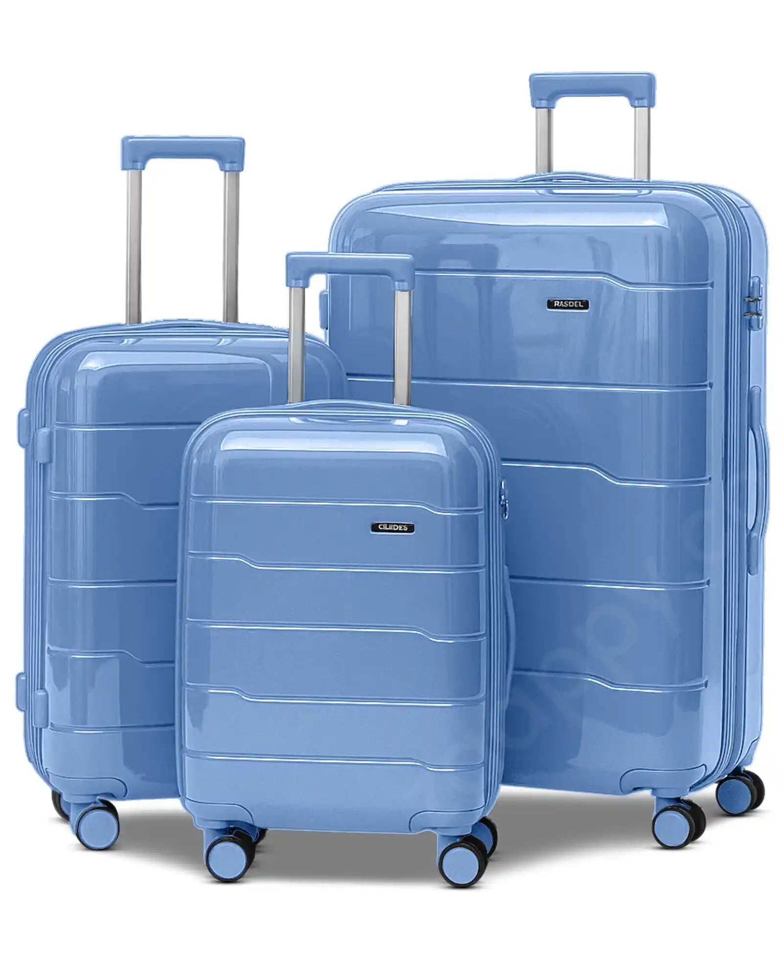 Ceramic Smooth PP Lightweight Unbreakable Luggage Bags with Double Spinner Wheels | 20, 24, 28, 32 Inches