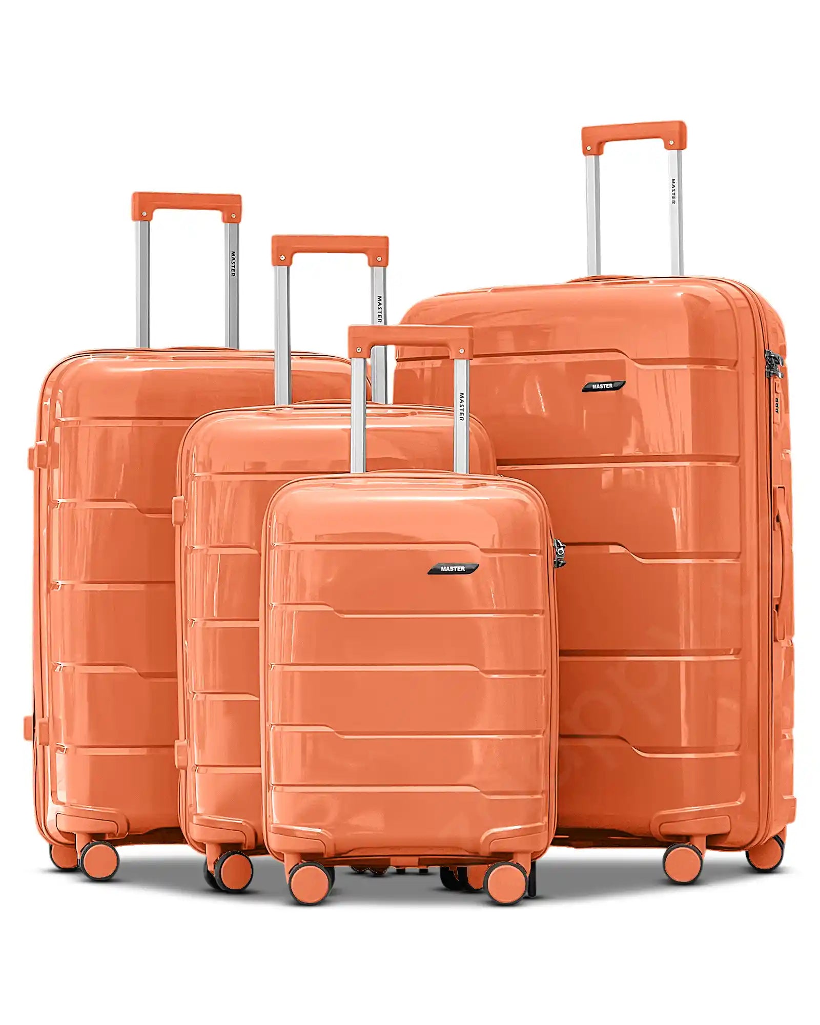 Ceramic Smooth PP Lightweight Unbreakable Luggage Bags with Double Spinner Wheels | 20, 24, 28, 32 Inches